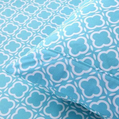Conjunto de hojas de flanela de microfibra personalizado - Colección de ropa de cama de lujo impresa de 4 piezas para hotel
