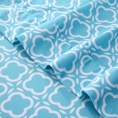 Conjunto de hojas de flanela de microfibra personalizado - Colección de ropa de cama de lujo impresa de 4 piezas para hotel