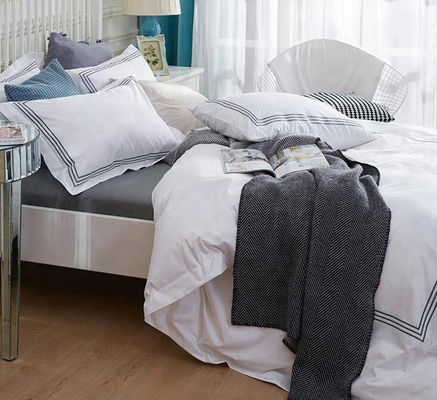 60 Cuenta Ropa pura Cama de cama de algodón para dormir cómodamente en hoteles