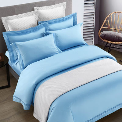 Poly Cotton Hotel Comfort Sheet Quilt Cover Cushion Set para 2,2m 7 pies de la cama
