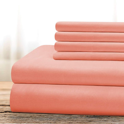 Set de ropa de cama ultra delgada con alto recuento de hojas blandas 4 piezas para el hogar en color personalizado