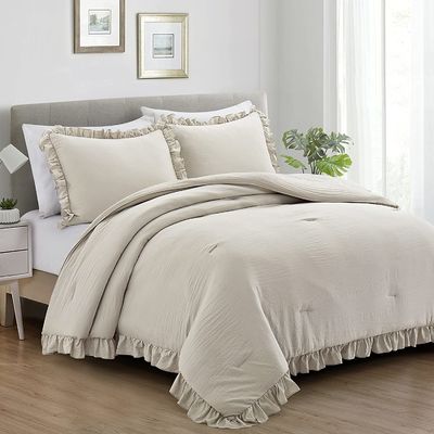 Confección personalizada de 3 piezas Queen Comforter Set de cama de casa de campo Confección con diseño de cama de alfombras