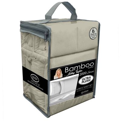 Sillón de cama con patrón sólido de microfibra cepillada de bambú Set de ropa de cama 6pcs para el dormitorio