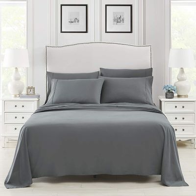 Sillón de cama con patrón sólido de microfibra cepillada de bambú Set de ropa de cama 6pcs para el dormitorio