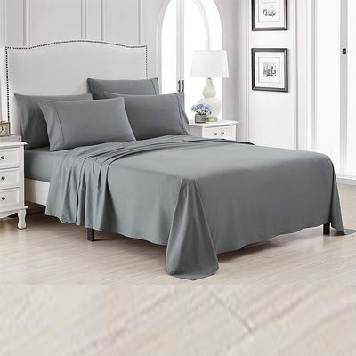 Sillón de cama con patrón sólido de microfibra cepillada de bambú Set de ropa de cama 6pcs para el dormitorio