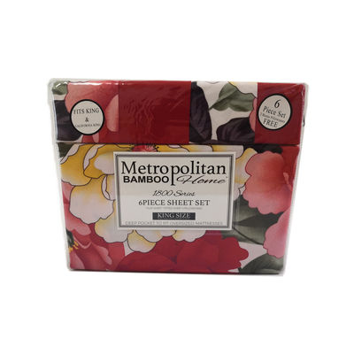 Reactivo Impreso Floral 100% Poliéster Tejidos para el hogar Conjunto de seis en colores personalizados
