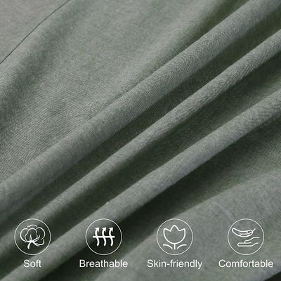Lábanas de cama de 4 piezas de algodón lavado 100% sin relleno para dormir relajadamente