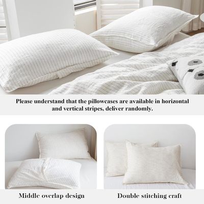 Conjunto de ropa de cama de lino 100% puro 3Pcs de ropa de cama de lino natural